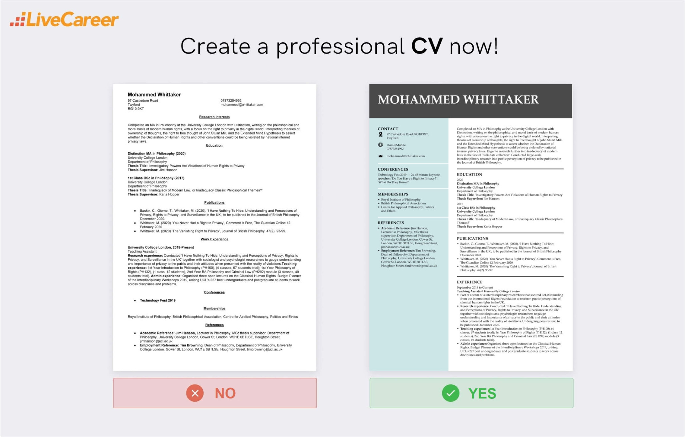 phd cv example and writing guide for your application